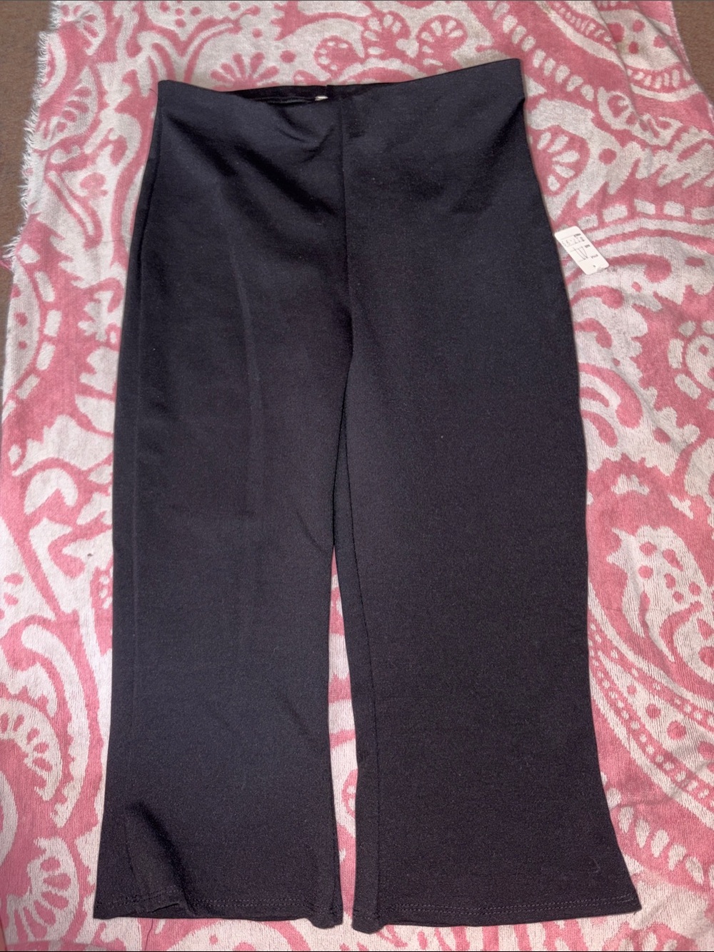 Kids Black Pull-On Knit Pants
